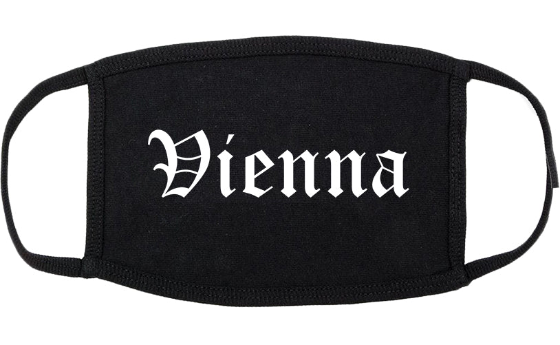Vienna West Virginia WV Old English Cotton Face Mask Black