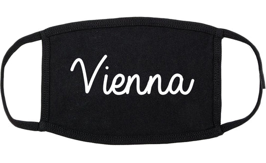 Vienna West Virginia WV Script Cotton Face Mask Black