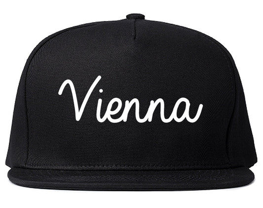 Vienna West Virginia WV Script Mens Snapback Hat Black