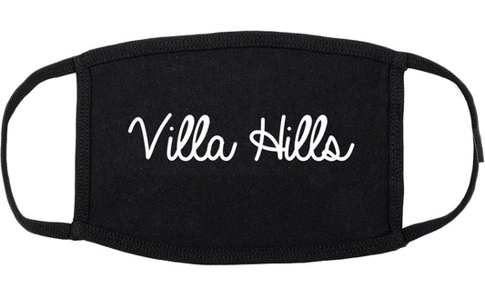 Villa Hills Kentucky KY Script Cotton Face Mask Black