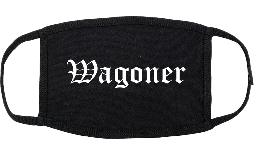 Wagoner Oklahoma OK Old English Cotton Face Mask Black