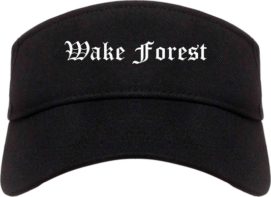 Wake Forest North Carolina NC Old English Mens Visor Cap Hat Black