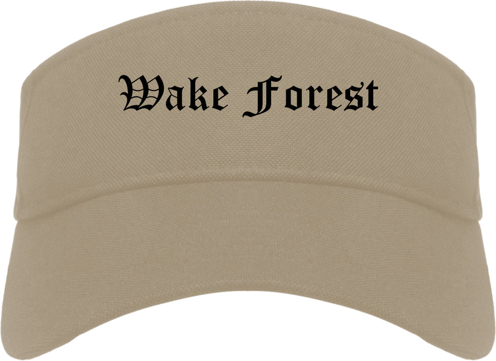 Wake Forest North Carolina NC Old English Mens Visor Cap Hat Khaki