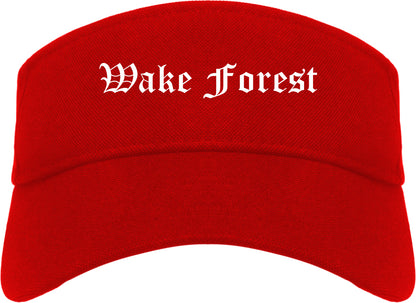 Wake Forest North Carolina NC Old English Mens Visor Cap Hat Red