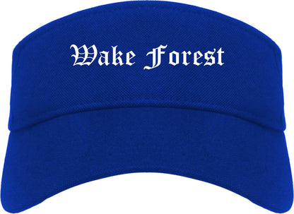 Wake Forest North Carolina NC Old English Mens Visor Cap Hat Royal Blue