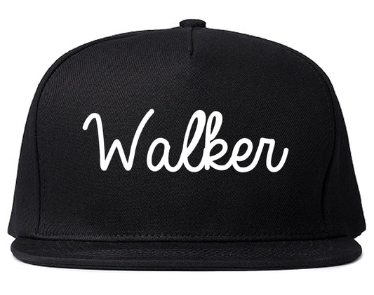 Walker Louisiana LA Script Mens Snapback Hat Black