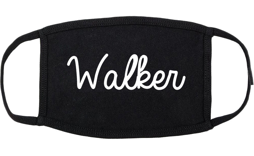 Walker Michigan MI Script Cotton Face Mask Black