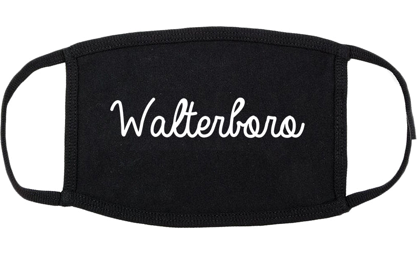 Walterboro South Carolina SC Script Cotton Face Mask Black
