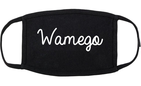 Wamego Kansas KS Script Cotton Face Mask Black
