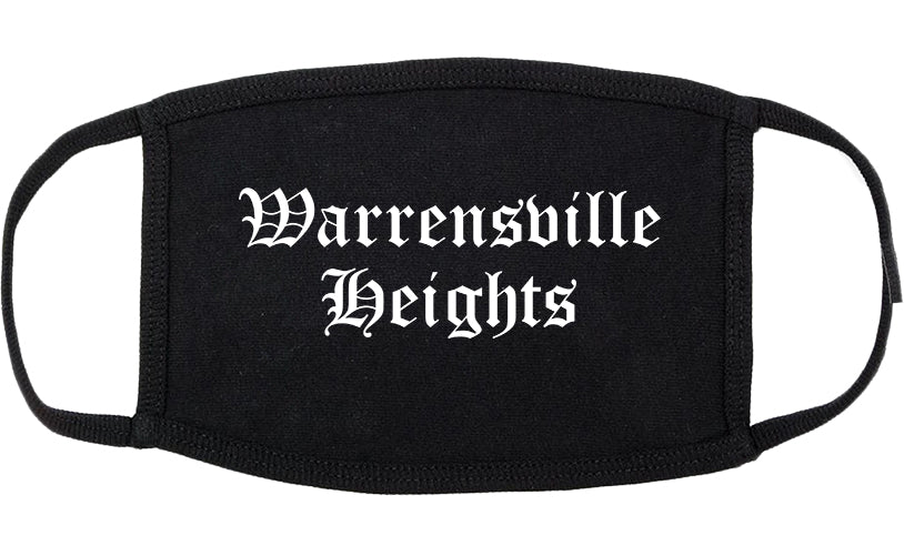 Warrensville Heights Ohio OH Old English Cotton Face Mask Black