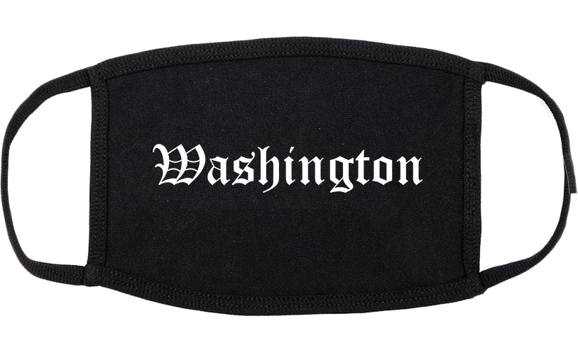 Washington Indiana IN Old English Cotton Face Mask Black