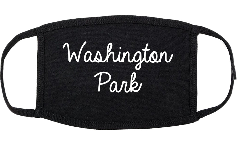 Washington Park Illinois IL Script Cotton Face Mask Black