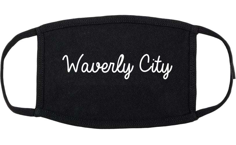 Waverly City Ohio OH Script Cotton Face Mask Black