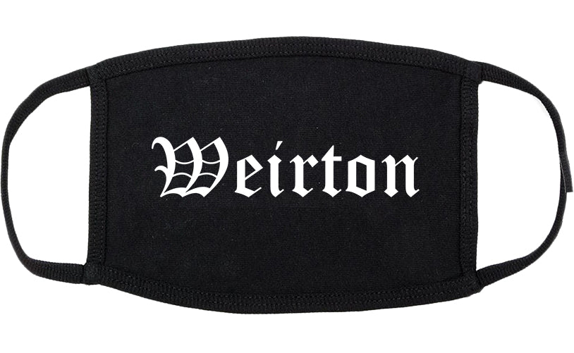 Weirton West Virginia WV Old English Cotton Face Mask Black