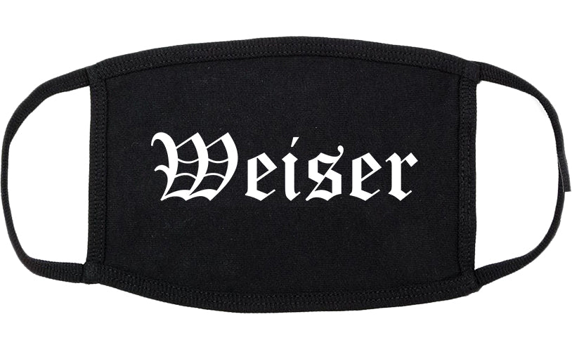 Weiser Idaho ID Old English Cotton Face Mask Black