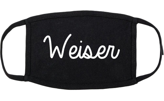 Weiser Idaho ID Script Cotton Face Mask Black