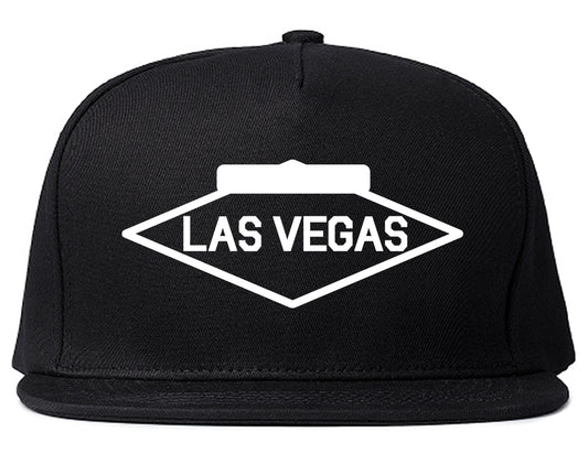 Welcome To Las Vegas Diamond Mens Snapback Hat Black