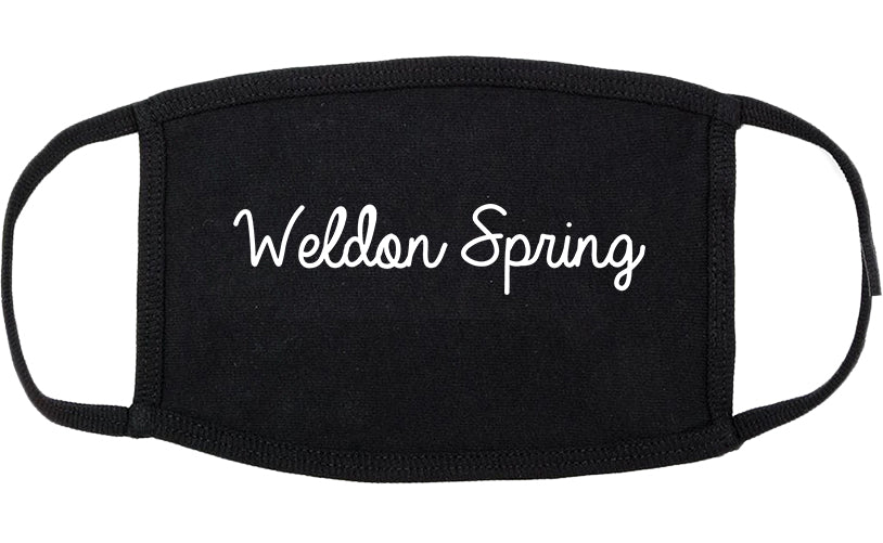 Weldon Spring Missouri MO Script Cotton Face Mask Black