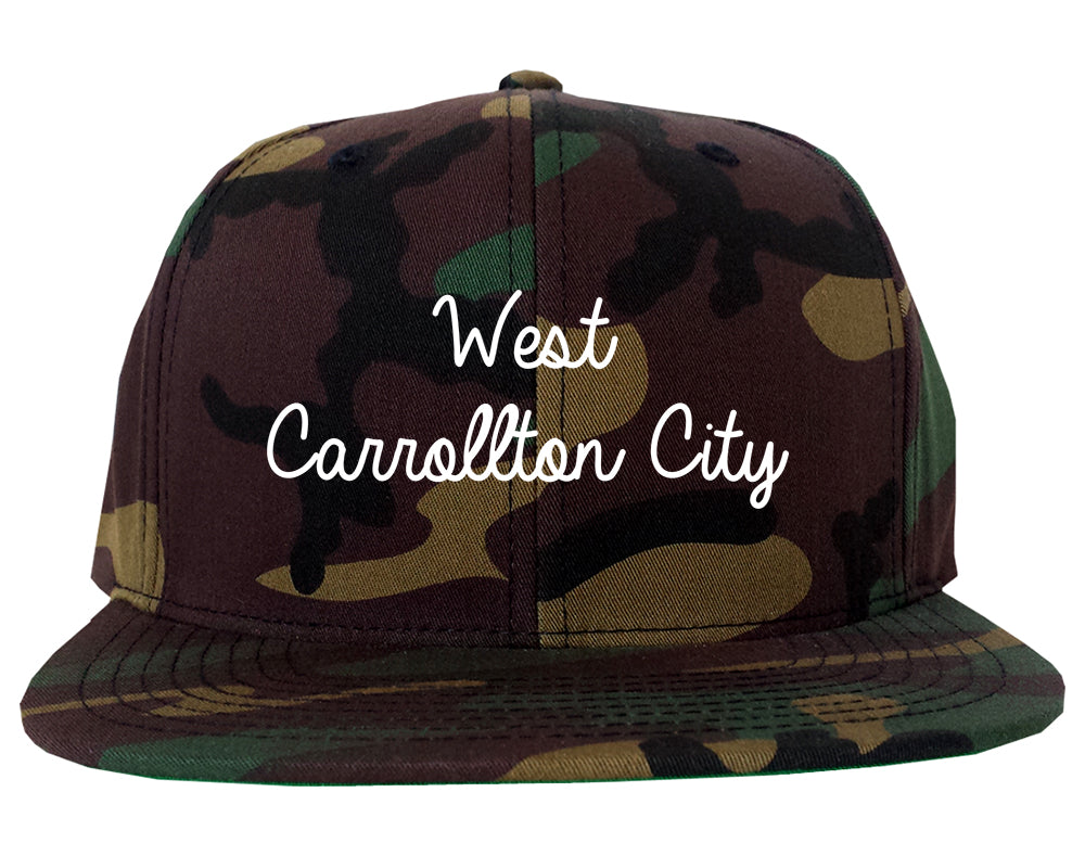 West Carrollton City Ohio OH Script Mens Snapback Hat Army Camo