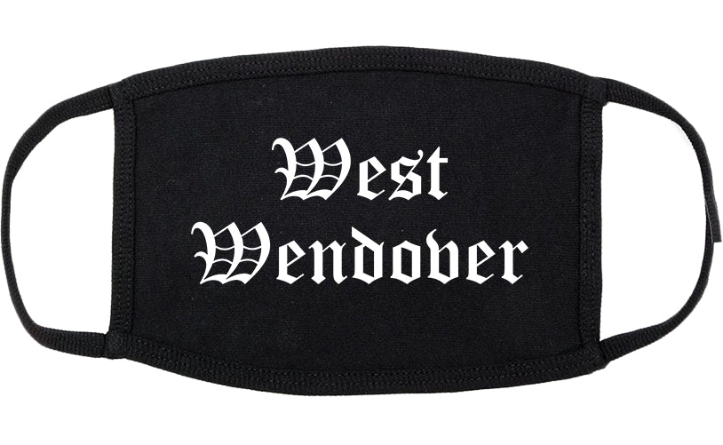 West Wendover Nevada NV Old English Cotton Face Mask Black