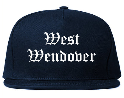 West Wendover Nevada NV Old English Mens Snapback Hat Navy Blue