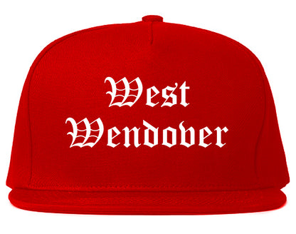 West Wendover Nevada NV Old English Mens Snapback Hat Red