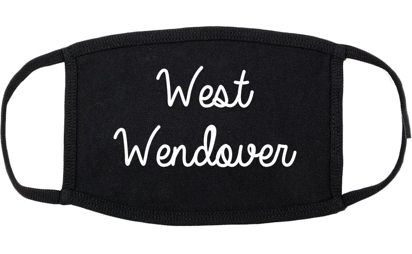 West Wendover Nevada NV Script Cotton Face Mask Black