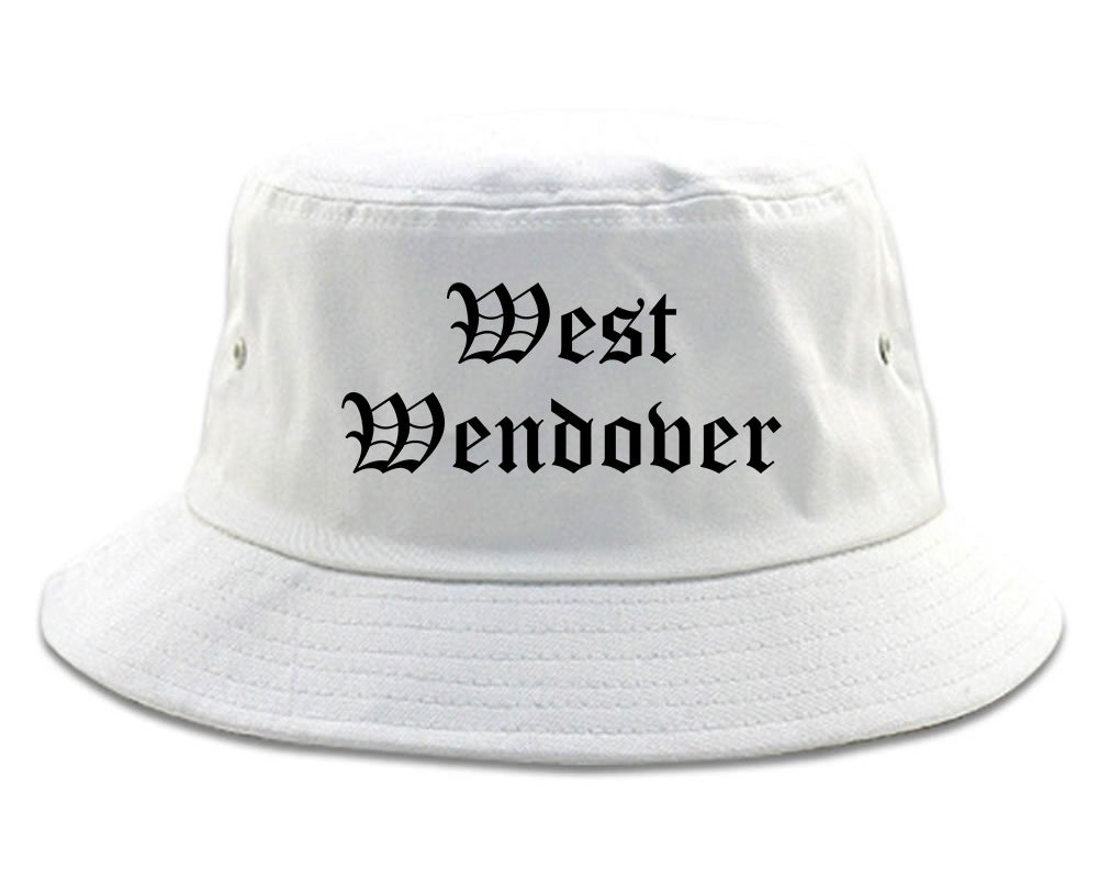West Wendover Nevada NV Old English Mens Bucket Hat White