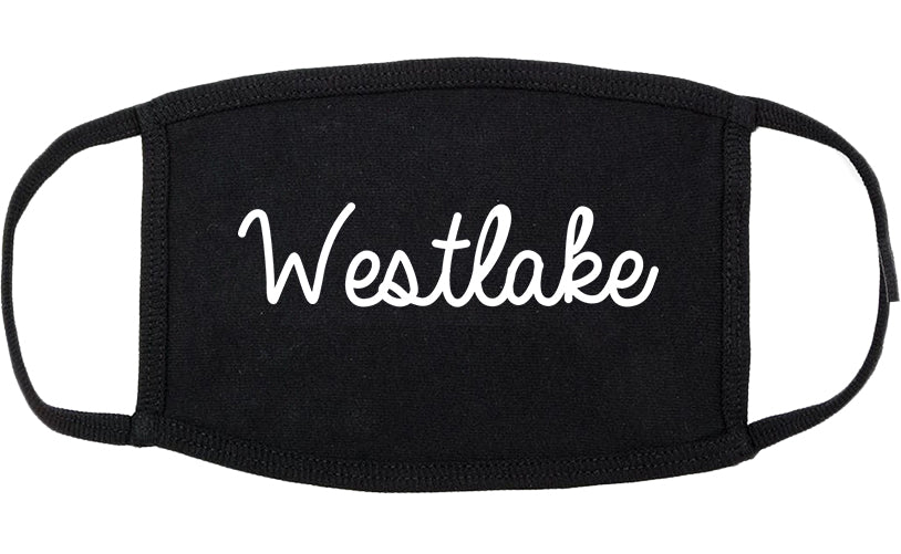 Westlake Ohio OH Script Cotton Face Mask Black