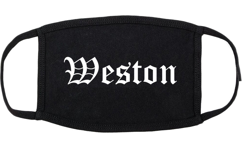 Weston Florida FL Old English Cotton Face Mask Black