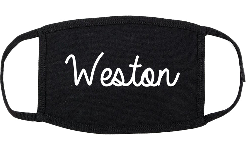 Weston Florida FL Script Cotton Face Mask Black