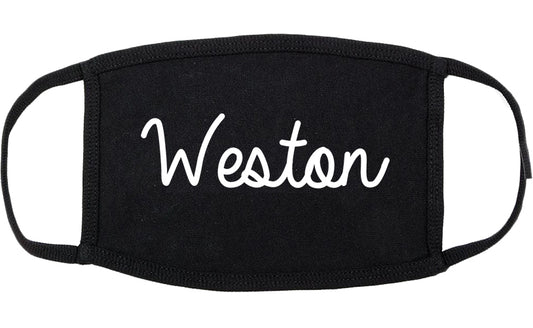 Weston Wisconsin WI Script Cotton Face Mask Black