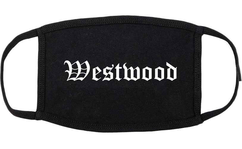 Westwood New Jersey NJ Old English Cotton Face Mask Black