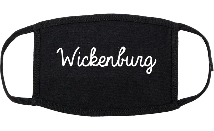 Wickenburg Arizona AZ Script Cotton Face Mask Black