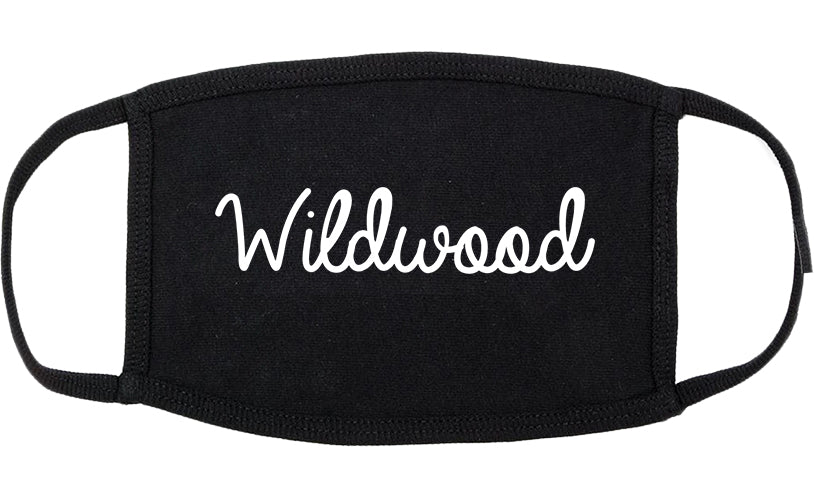 Wildwood New Jersey NJ Script Cotton Face Mask Black