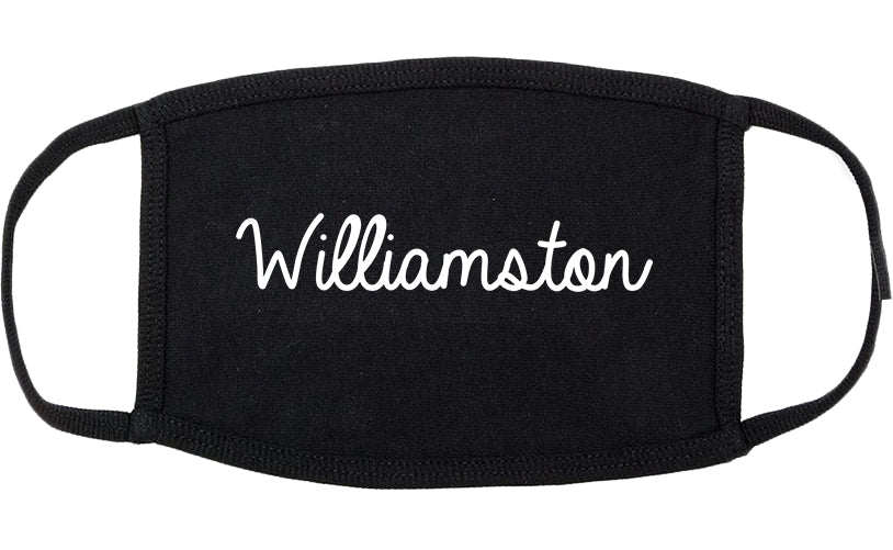 Williamston North Carolina NC Script Cotton Face Mask Black