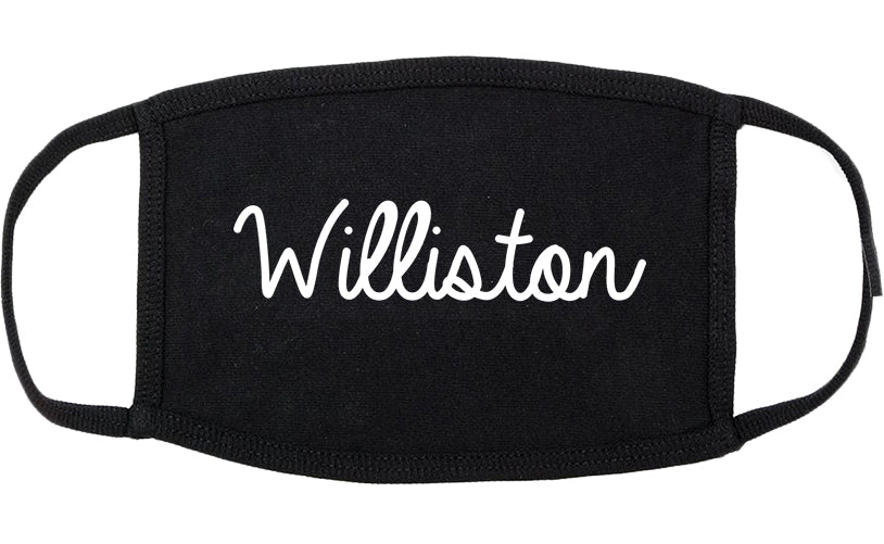 Williston North Dakota ND Script Cotton Face Mask Black
