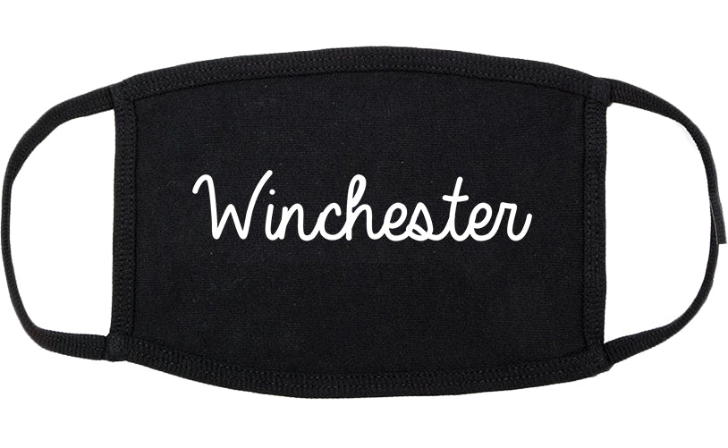 Winchester Kentucky KY Script Cotton Face Mask Black