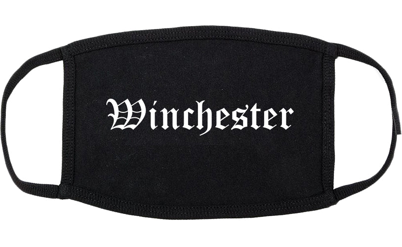 Winchester Virginia VA Old English Cotton Face Mask Black