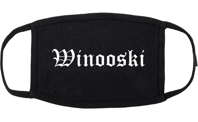 Winooski Vermont VT Old English Cotton Face Mask Black