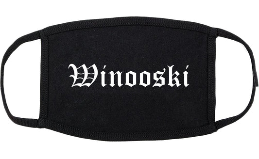 Winooski Vermont VT Old English Cotton Face Mask Black