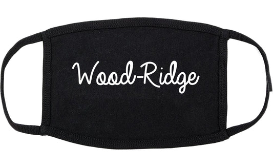 Wood Ridge New Jersey NJ Script Cotton Face Mask Black