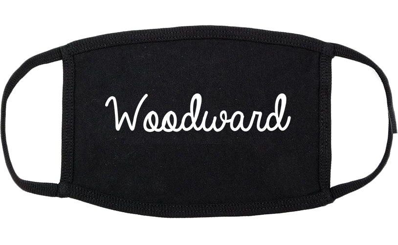 Woodward Oklahoma OK Script Cotton Face Mask Black
