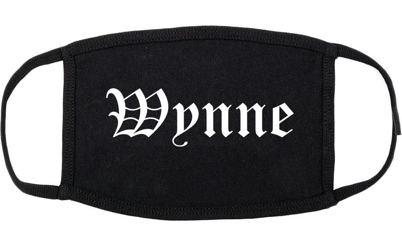 Wynne Arkansas AR Old English Cotton Face Mask Black