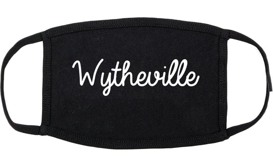Wytheville Virginia VA Script Cotton Face Mask Black