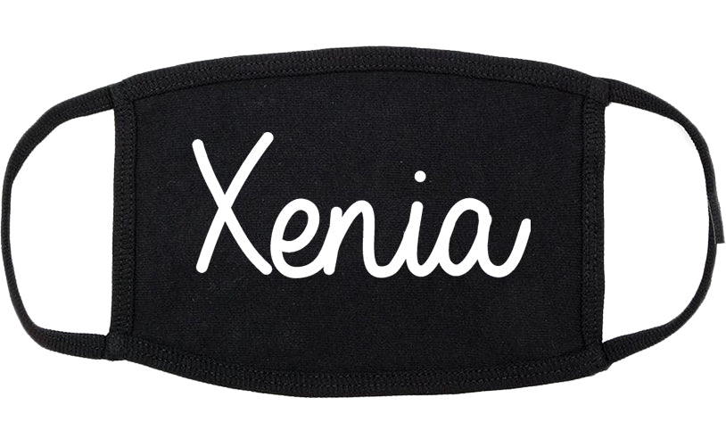Xenia Ohio OH Script Cotton Face Mask Black