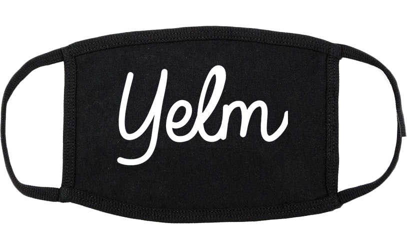 Yelm Washington WA Script Cotton Face Mask Black