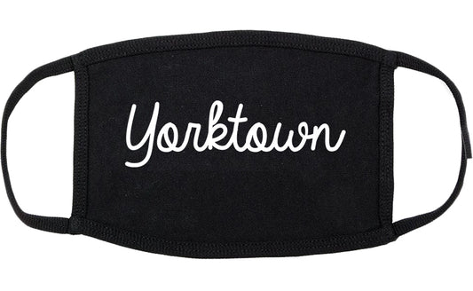 Yorktown Indiana IN Script Cotton Face Mask Black