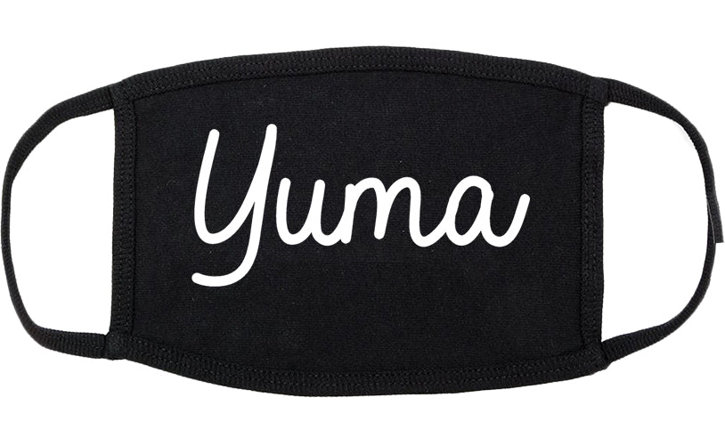 Yuma Arizona AZ Script Cotton Face Mask Black