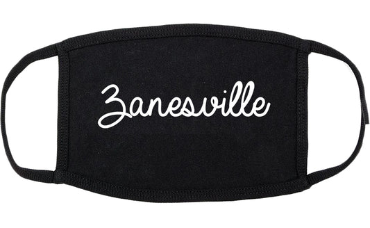 Zanesville Ohio OH Script Cotton Face Mask Black